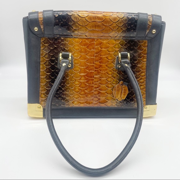 ToHE FzNd Brown  Crocodile Design Satchel - Picture 2 of 11